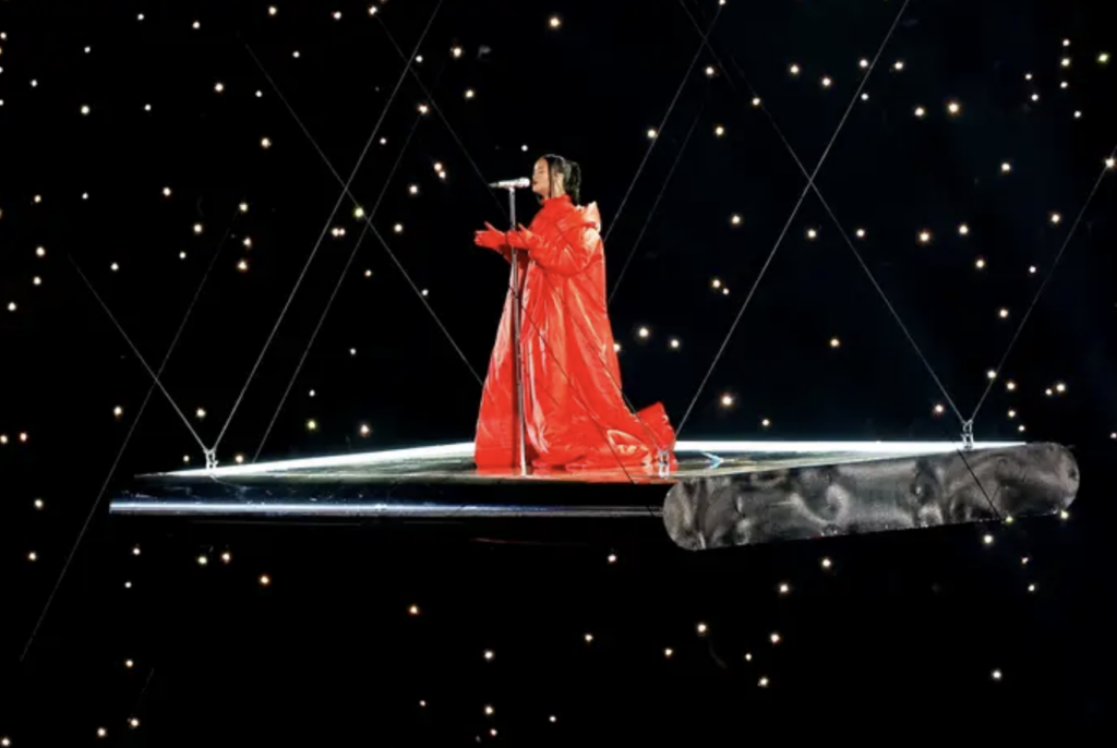 Rhianna performs at the Super Bowl 2023 Halftime show